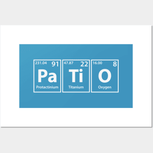 Patio (Pa-Ti-O) Periodic Elements Spelling Posters and Art